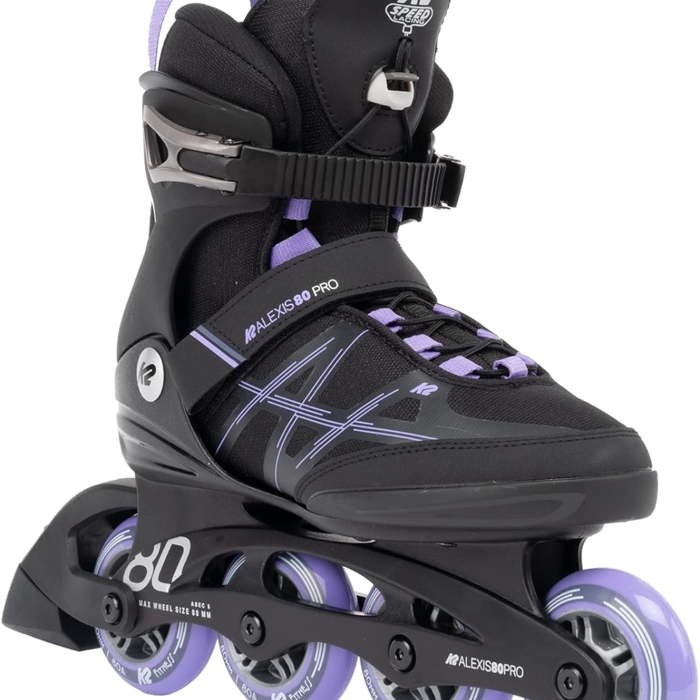 K2 Alexis 80 Pro Inline Skates Black and Purple